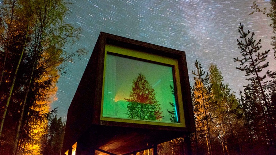 hoteis para ver uma aurora boreal